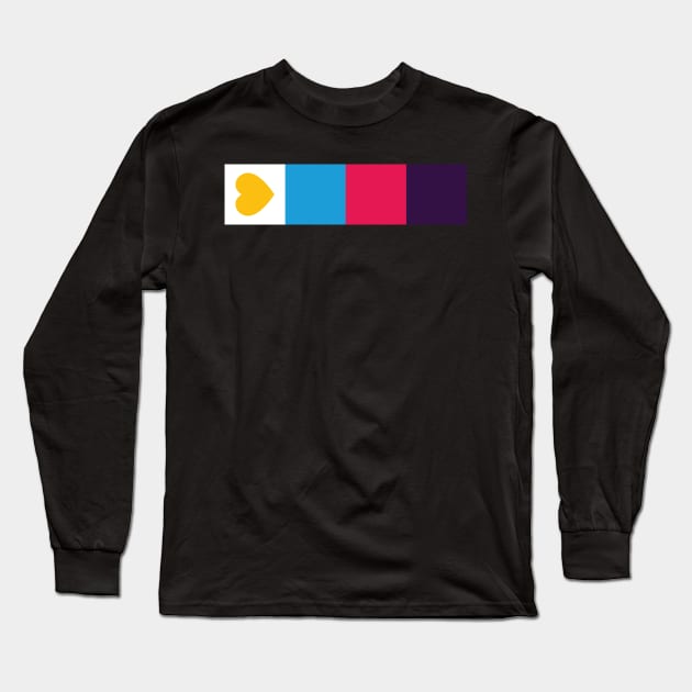 Minimalistic Poly Pride Flag Long Sleeve T-Shirt by LaLunaWinters